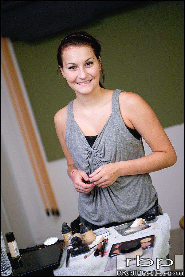 Corona makeup modeling session